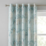 Wisteria Floral Lined Ready Made Eyelet Curtains 2