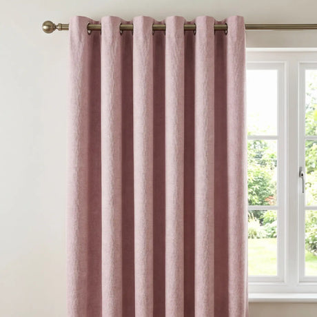 Chenille Blackout Lined Eyelet Curtains 11