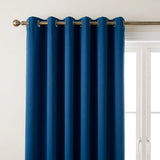 Elise Blackout Room Darkening Eyelet Curtains - Blue image 2