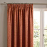 Matrix Thermal Dim Out Tape Top Pencil Pleat Curtains - Orange image 2