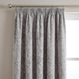 Botanic Lined Tape Top Pencil Pleat Curtains - Silver image 2