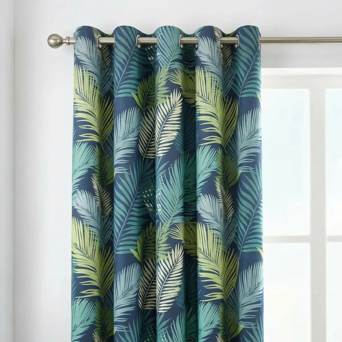 Tropical Ochre Ready Made Eyelet Curtains - Multi image 2
