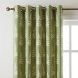 Esher Fern Eyelet Curtains - Green image 2