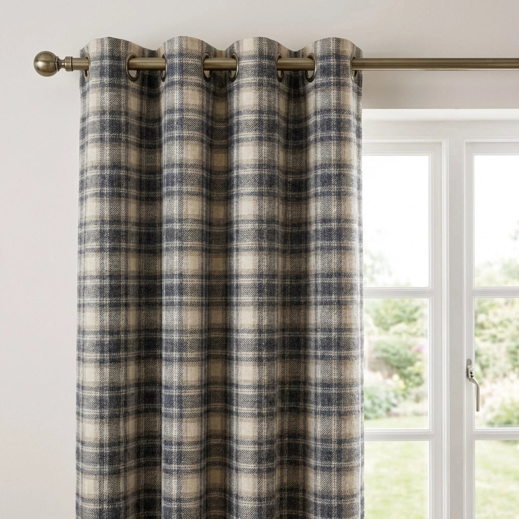 Everett Eyelet Curtains Ready Made Pair 2