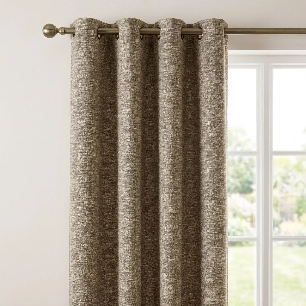 Talon Eyelet Curtains Ready Made - Natural image 2
