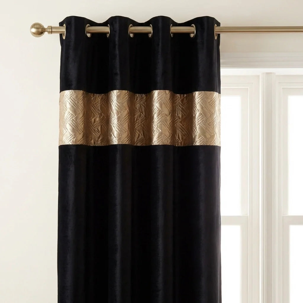 Capri Eyelet Curtains - Gold image 2