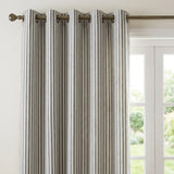 Hebden Lined Eyelet Curtains - Grey image 2