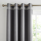 Palace Blockout Eyelet Curtains - Silver image 2