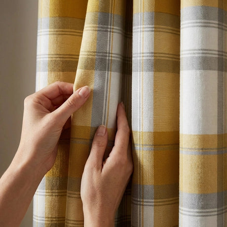 Balmoral Tartan Check Eyelet Curtains Ready Made 26