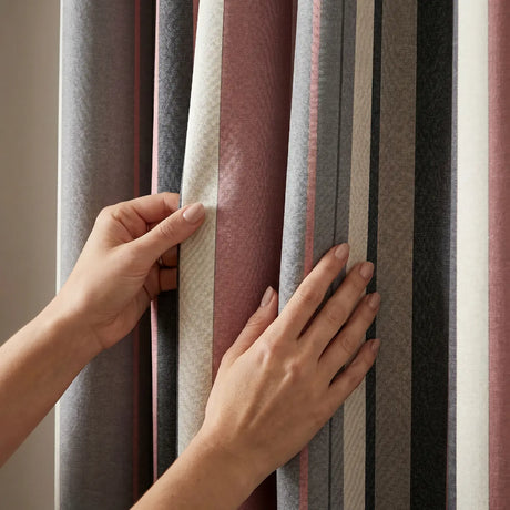 Whitworth Stripe Lined Eyelet Curtains 6
