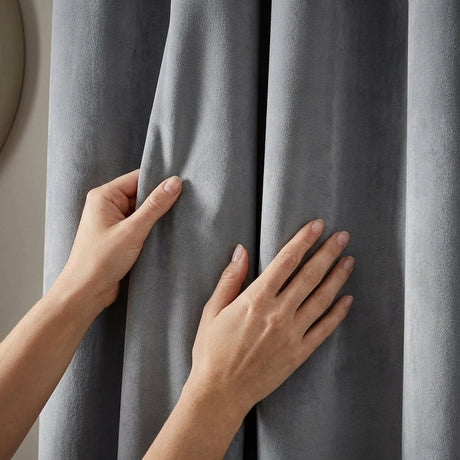 Hampton Velvet Blackout Eyelet Curtains 9