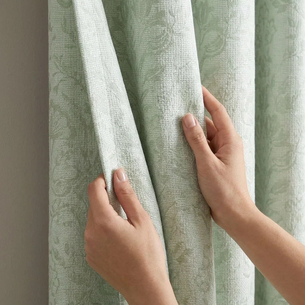 Marple Thermal Ready Made Eyelet Curtains - Sage Green image 3
