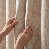 Botanic Chenille Eyelet Curtains - Cream image 3