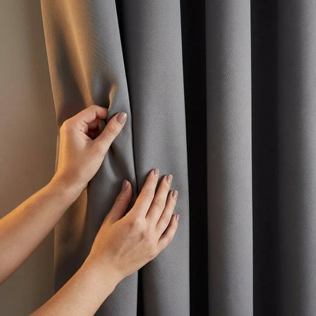Palace Blockout Eyelet Curtains - Silver image 3