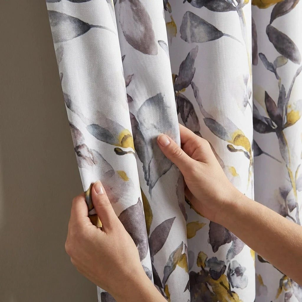 Giverny Blockout Eyelet Curtains - Ochre image 3