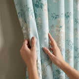 Wisteria Floral Lined Ready Made Eyelet Curtains 3