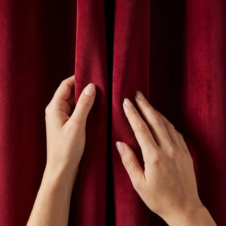 Velvet Blackout Eyelet Curtains 9