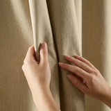 Cannes Lined Blackout Eyelet Curtains - Natural image 3