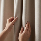 Eclipse Blackout Tape Top Pencil Pleat Curtains - Natural image 3