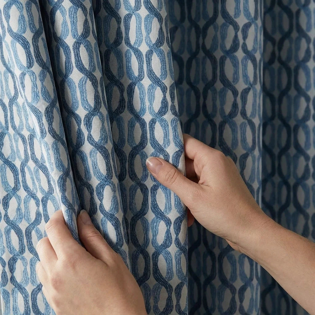 Cambourne Thermal Eyelet Curtains - Blue image 3