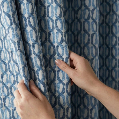 Cambourne Thermal Eyelet Curtains - Blue image 3
