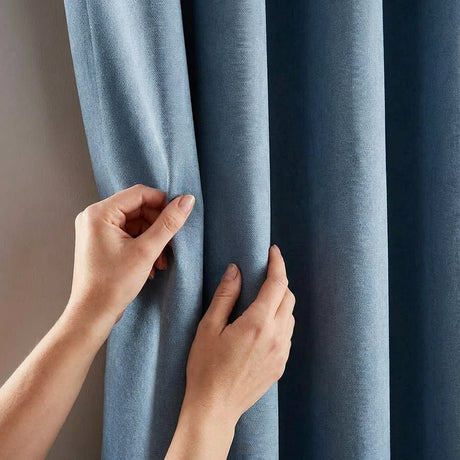 Sorbonne Cotton Lined Ready Made Eyelet Curtains 2