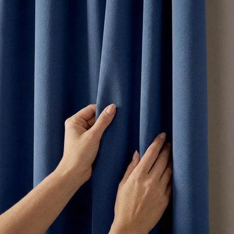 Chenille Blackout Tape Top Pencil Pleat Curtains 3