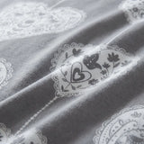 Scandi Heart Flannelette Duvet Cover Set - Grey image 3