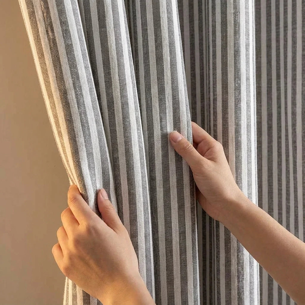 Hebden Lined Eyelet Curtains - Grey image 3