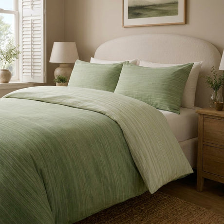 Fairhaven Polycotton Duvet Cover Set - Green
