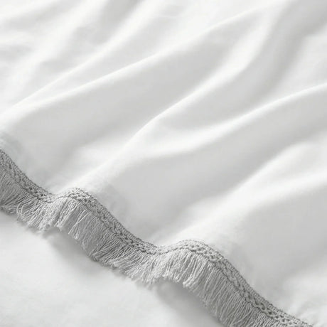 Tia Trellis Duvet Cover Set - White image 4