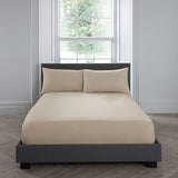 200 Thread Count Cotton 35cm Extra Deep Fitted Sheet - Natural - 200 Thread Count Plain Dye 35Cm Deep Fitted Bed Sheet In Natural 2