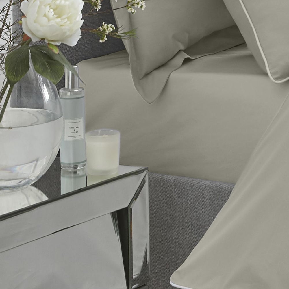 200 Thread Count Cotton 35cm Extra Deep Fitted Sheet - Silver - 200 Thread Count Plain Dye 35Cm Deep Fitted Bed Sheet In Silver 2