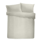 200 Thread Count 100% Cotton Duvet Cover Set - Silver with White Piping - 200 Thread Count Plain Dye Duvet Cover Set In Silver With White Piping 3