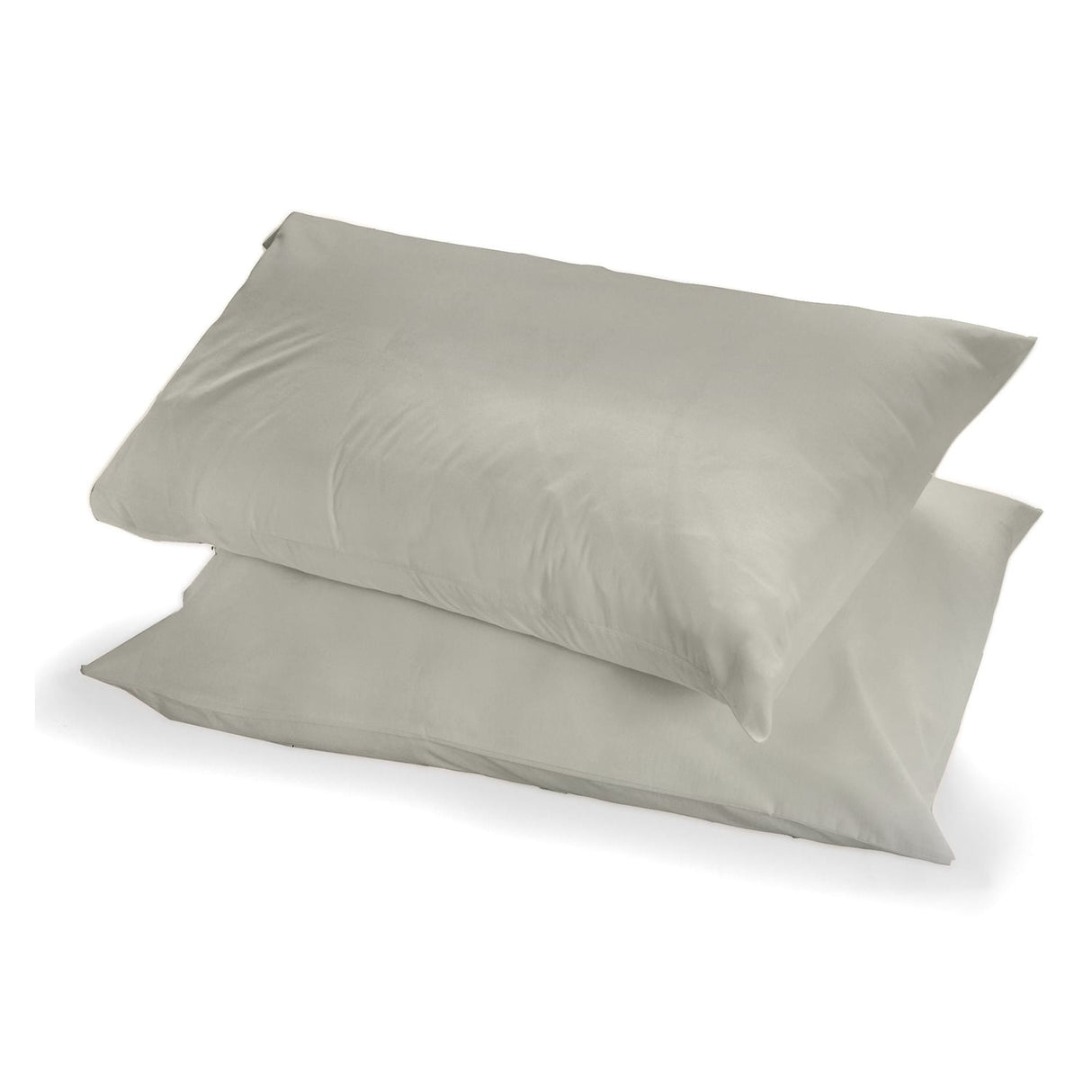 200 Thread Count Cotton Pillowcases Pair - 200 Thread Count Plain Dye Pair Of Housewife Pillowcases In Silver 50 X 75Cm 2