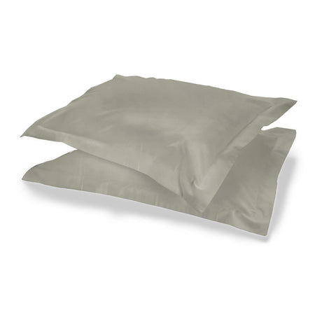 200 Thread Count Cotton Pillowcases Pair - 200 Thread Count Plain Dye Pair Of Oxford Pillowcases In Silver 50 X 75Cm 2