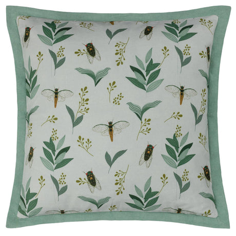 Lace Wing Sage Green Cushion Cover 20" x 20" by Wylder 3