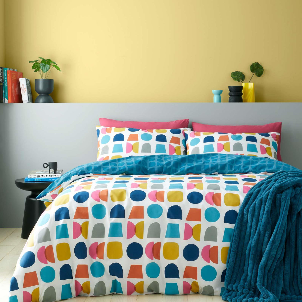 Catherine Lansfield Connect Geo Geometric Duvet Cover Set