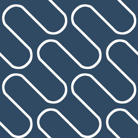 Catherine Lansfield Linear Curve Black Geometric Wallpaper - Linear Curve Geometric Navy