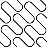 Catherine Lansfield Linear Curve Geometric Duvet Cover Set - Black - Linear Curve Geometric White Black