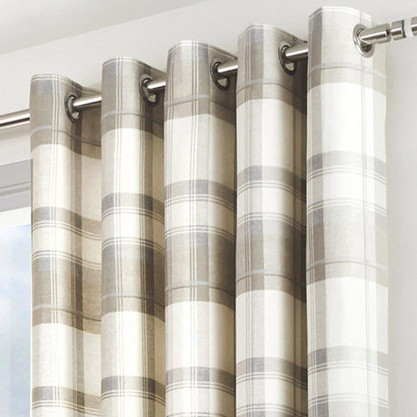 Balmoral Check Eyelet Curtains by Fusion