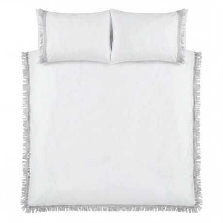 Tia Trellis Duvet Cover Set - White