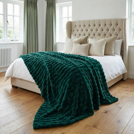 Rabbit Faux Fur Blanket Throw 14