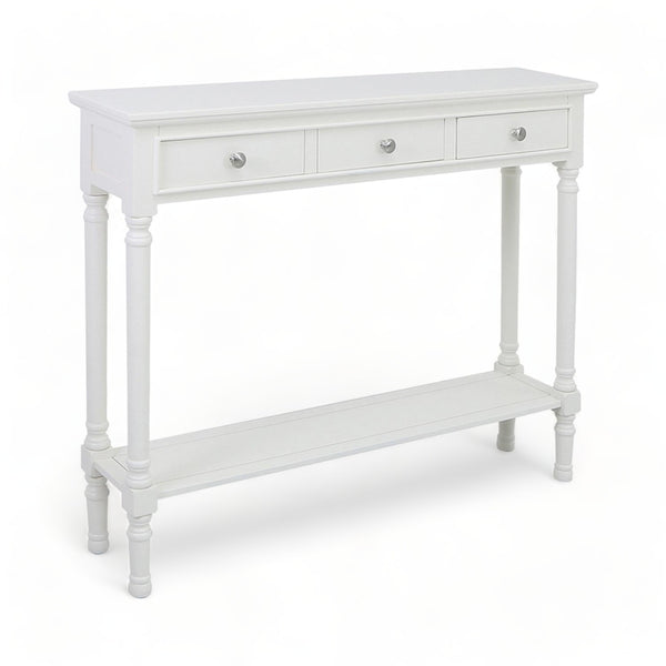 Braemar White Wood Console Table