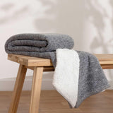 Nurrel Sherpa Throw Blanket 130cm x 180cm by furn.