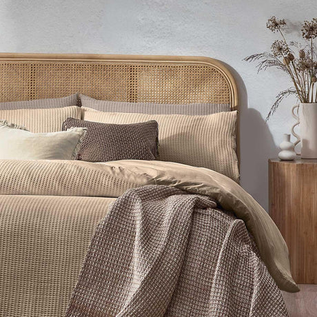 Chunky Waffle Linen Duvet Cover Set