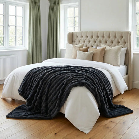 Rabbit Faux Fur Blanket Throw 11
