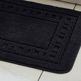 Catherine Lansfield Armoni 2 Piece Bath Mat and Pedestal Bathroom Set - Armoni Black Bath Set