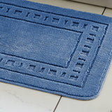 Catherine Lansfield Armoni 2 Piece Bath Mat and Pedestal Bathroom Set - Armoni Blue Bath Set