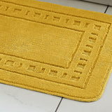 Catherine Lansfield Armoni 2 Piece Bath Mat and Pedestal Bathroom Set - Armoni Ochre Bath Set
